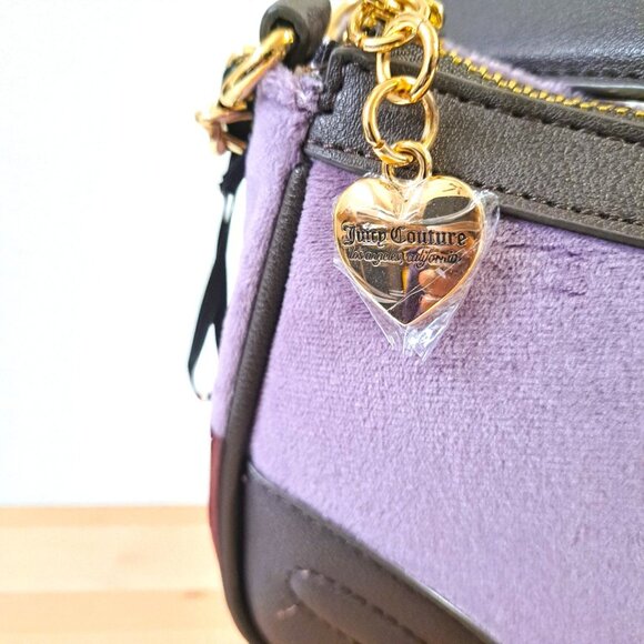 Juicy Couture Dusty Violet Chocolate Heritage Shoulder Bag NWT - Picture 6 of 12